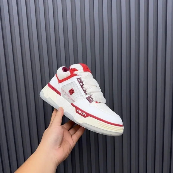 Amiri Men's White and Red Sneakers - Picture 4 of 6